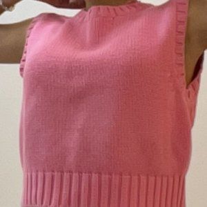 New Yorker Pink Knit Top Sleeveless Cute Pretty